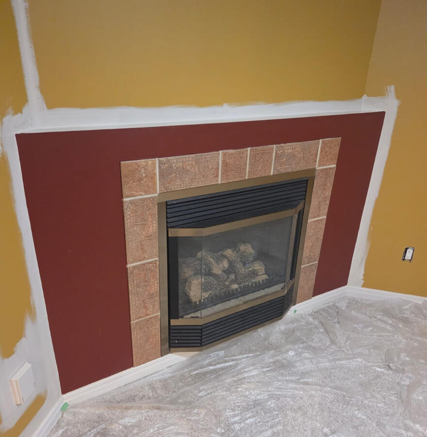 Fireplace before Fireplace before