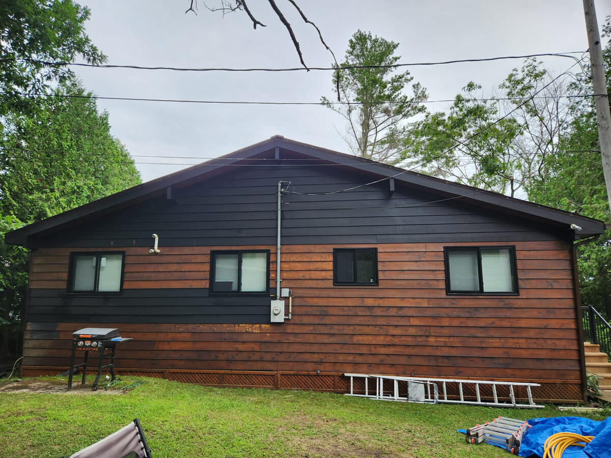 Exterior Wood Painting Job Before Exterior Wood Painting Job Before